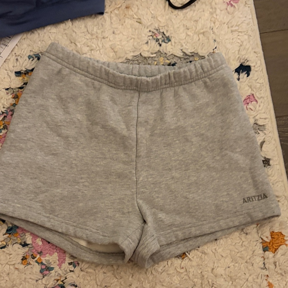 Aritzia Heather Gray Fleece Lounge Shorts